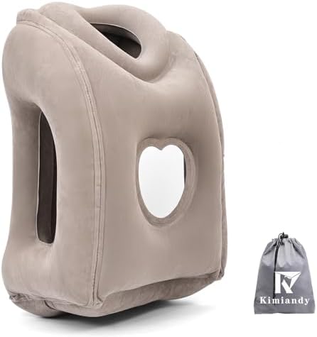 Adjustable 60 Inflatable Travel Air Pillow for Neck and Shoulder Comfort