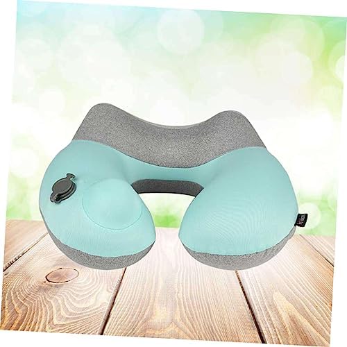 Adjustable Inflatable Pillow Ergonomic Design for Neck Pain Relief Grey