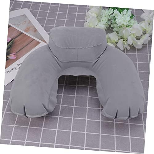 Zerodeko Ergonomic Inflatable Pillow for Travel Neck and Back Support Grey
