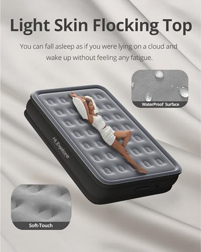 Premium Air Mattress Queen with Built in Pump and Raised Edges