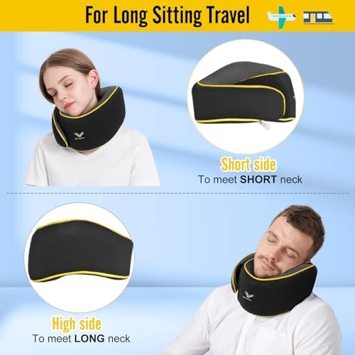 glowa travel pillow neck pillow for airplane and car wider adjustable range