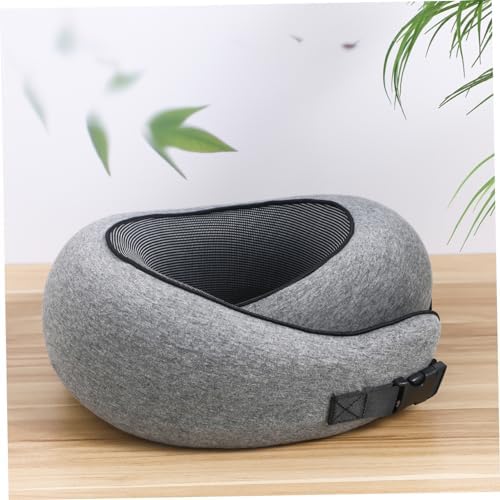 Unomor Travel Neck Support Pillow Memory Shaped for Airplane Train Car Comfort