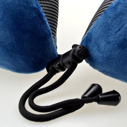 Bi-Trust U-Shape Memory Foam Travel Pillow Neck Support Light Blue