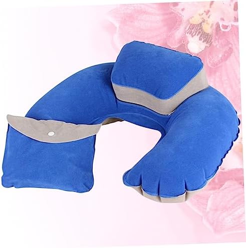 Luxshiny Inflatable U-Shape Travel Pillow with EARPLUGS for Camping Plane Use