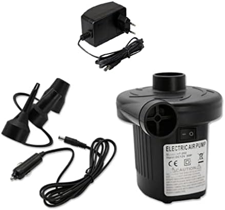 Electric Air Pump 2 in 1 Inflate Deflate with 3 Nozzles 230V12V