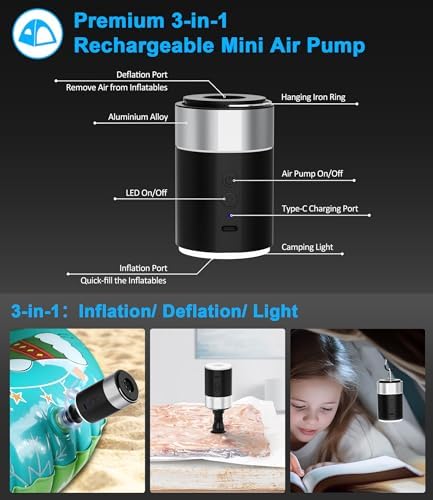 BEAUTYOVO Compact Air Pump with LED Light