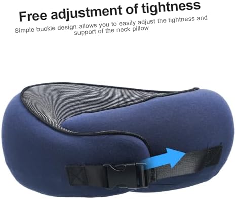 SOLUSTRE Shaped Memory Travel Pillow for Airplane and Car Comfort