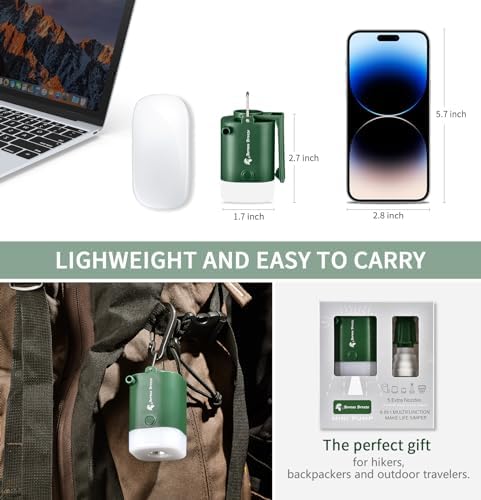 Mini Portable Battery Air Pump Rechargeable Compact for Travel Camping