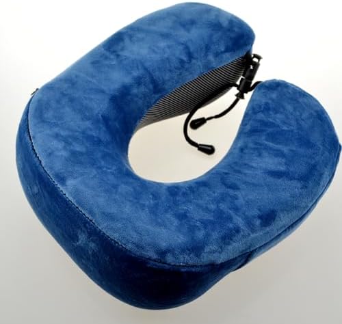 Bi-Trust U-Shape Memory Foam Travel Pillow Neck Support Light Blue