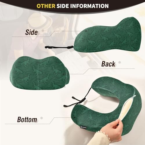 ALAZA Neck Travel Pillow - Memory Foam Dinosaur Silhouette Pillow