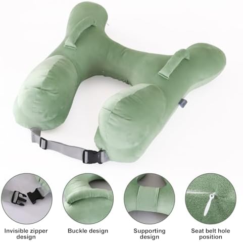 H-Shaped Travel Pillow for Car Adults and Kids Ergonomic Support