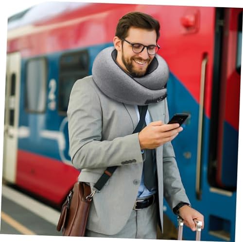 Travel Pillow Shaped Neck Support for Airplane Straps