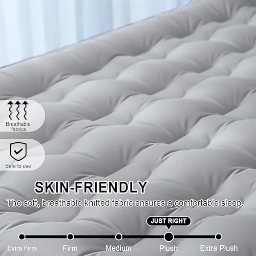Luxury King Enjoyment - air bed with cooling premium pongee fabric triple-layered waterproofness and efficient pump
