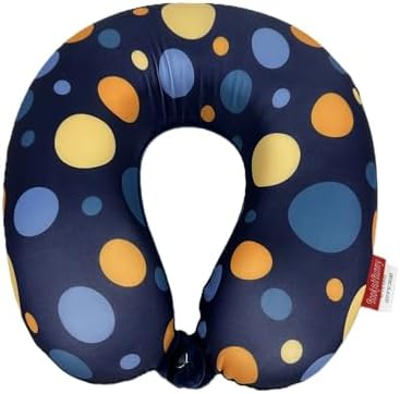 Bookishbunny Kids Memory Foam Neck Pillow 95x95x25inch Lightweight Portable Design Memory Foam for Neck Head Support