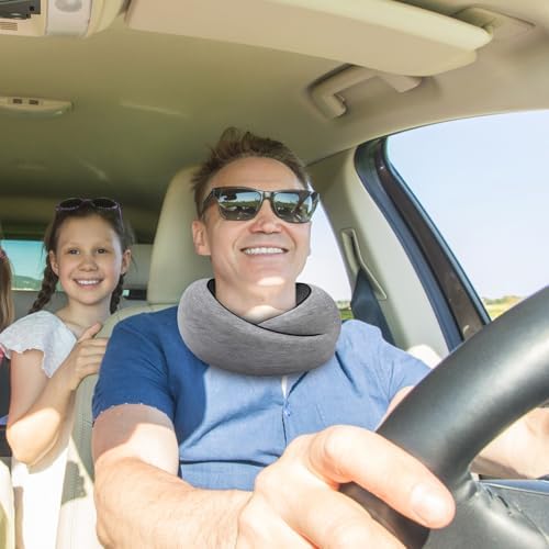 Adjustable Memory Foam Travel neck Pillow with Support for Airplanes Comfortable for Long Flights and Extensive Use