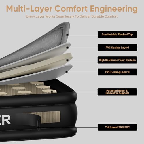 VOSSER Twin Air Mattress with Built-in Pump