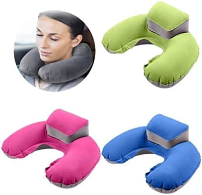 DECHOUS 2-Piece Inflatable Travel Pillow Ergonomic Neck Support for Outdoor Adventures Office Use and Transportation