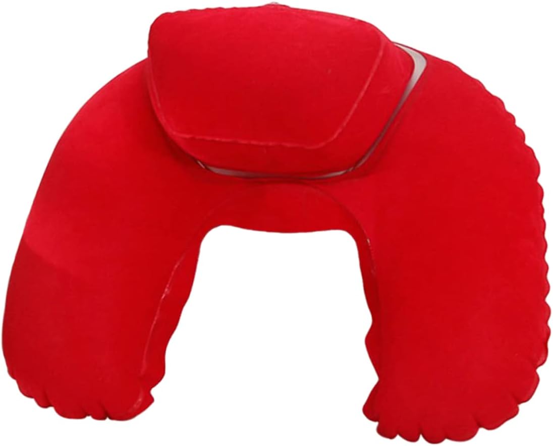 Travelers Ultra-Comfortable Inflatable Pillow for Airplanes Cars U-Shaped Ergonomic Design Lightweight Durable