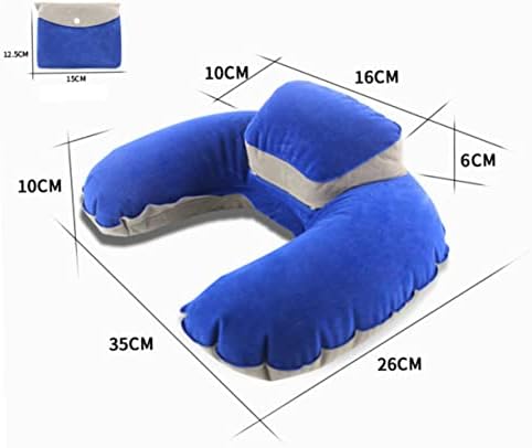 Cabilock U-Shape Inflatable Pillow for Travel Sleep Lightweight with Earplugs