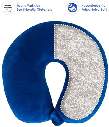 BelkVilo Small Compact Airplane Car Stroller Travel Pillow with Cute Penguin Plush for Kids Age 3