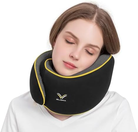 glowa travel pillow neck pillow for airplane and car wider adjustable range