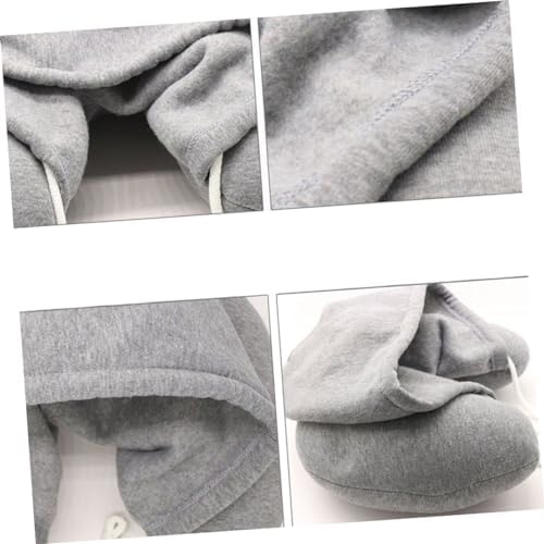 Holidoyo Travel Neck Pillow with Hood U-Shaped Design
