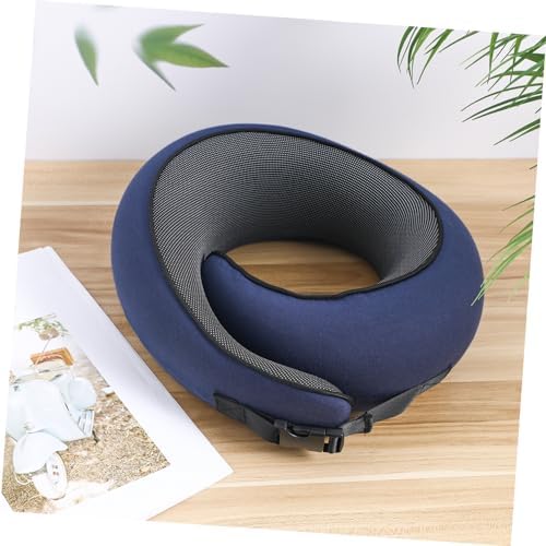 SOLUSTRE Shaped Memory Travel Pillow for Airplane and Car Comfort