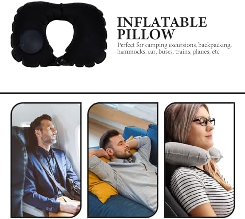 CHILDWEET Inflatable Travel Pillow - Comfortable Neck Pillow for Airplane Use Portable Travel Supply