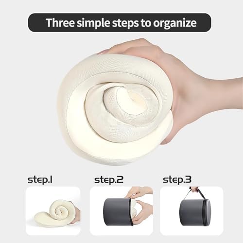 YOOBEBEST Travel Pillow with Memory Foam and Eye Mask
