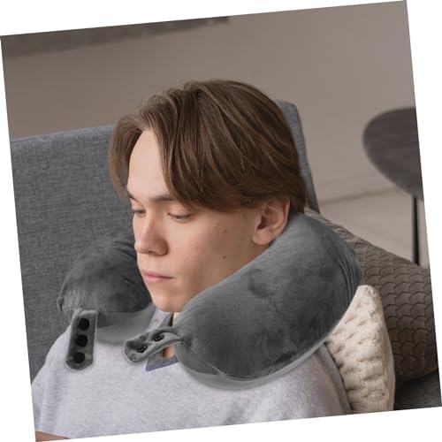 JEWEDECO U-shaped Memory Neck Pillow for Travel and Office Cervical Support