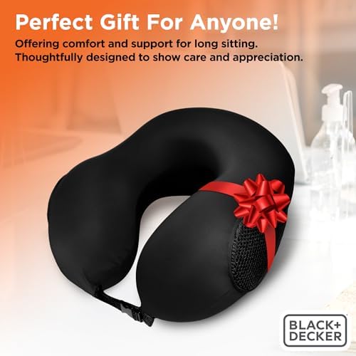BLACKDECKER Ergonomic Memory Foam Travel Neck Pillow
