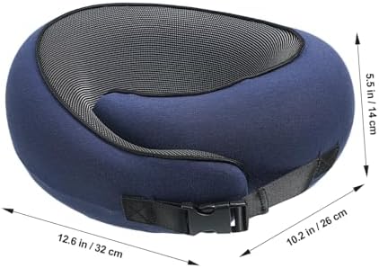 Amosfun Neck Travel Pillow with Straps Memory Headrest for Airplanes Cars