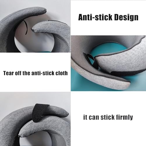 Memory Foam Travel Neck Pillow Perfect for Airplanes Offices Cars Black