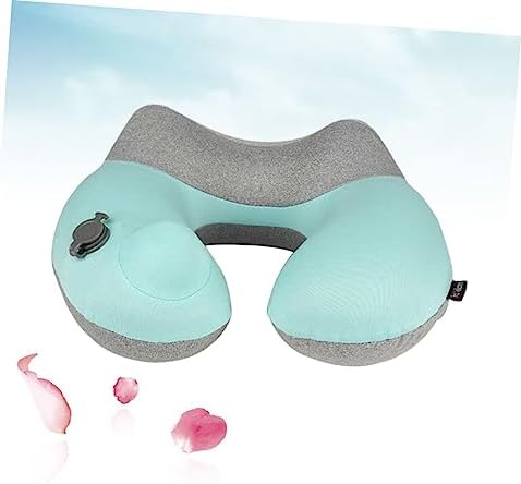 Adjustable Inflatable Pillow Ergonomic Design for Neck Pain Relief Grey