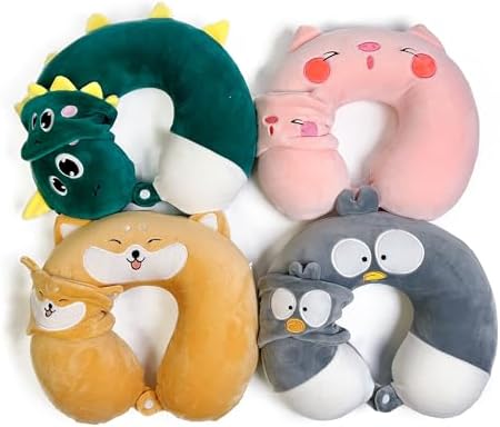 Adorable Green Dragon Travel Neck Pillow