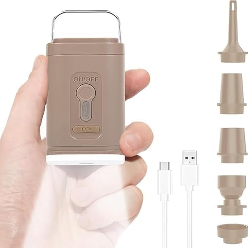 Epsilon Portable Air Pump 5 Nozzles Ultra-Fast Electric 1200mAh Air Pump with Light