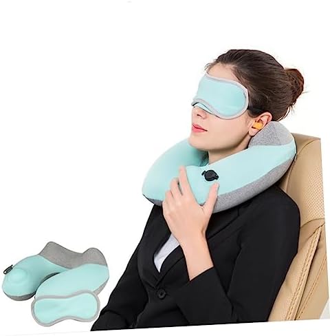 Adjustable Inflatable Pillow Ergonomic Design for Neck Pain Relief Grey