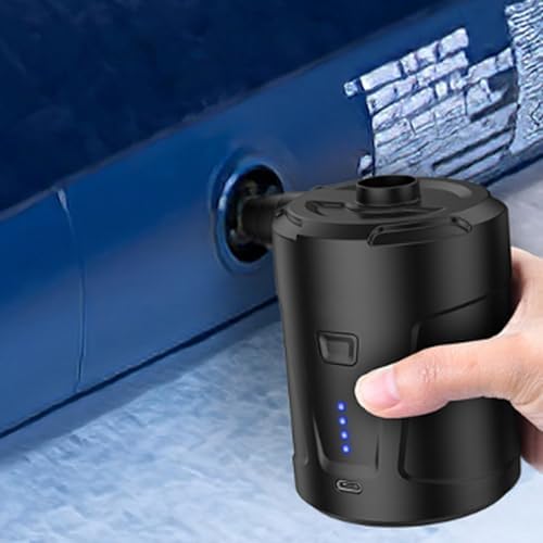 Yeory Mini Air Mattress Pump Rechargeable with 4000Pa suction for Pool Floats Mattresses More