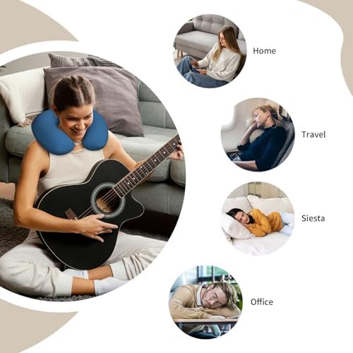 Ergonomic Travel Neck Pillow Memory Foam Neck Support for Airplane Car Plane Travel