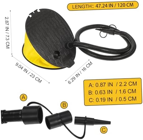 Mucklily Bellow Foot Pump Inflator for Air Mattress Camping Yoga Ball Portable
