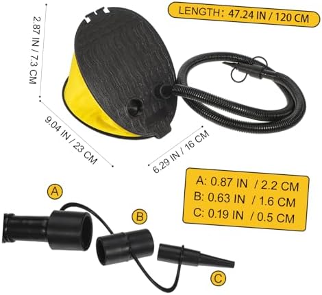 Healifty Bellow Foot Pump Reliable Manual Air Pump for Inflatables