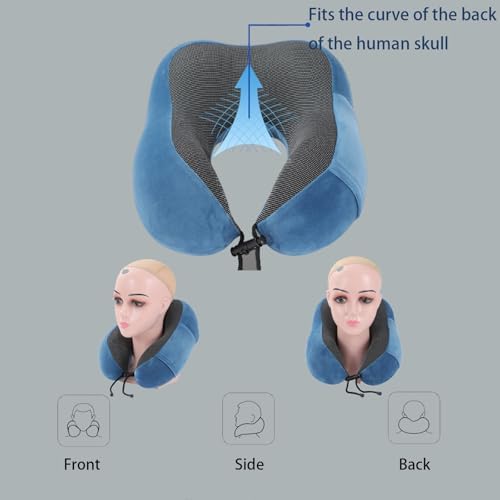 Comfortable Memory Foam Travel Pillow with Eye Mask and Ear Plugs