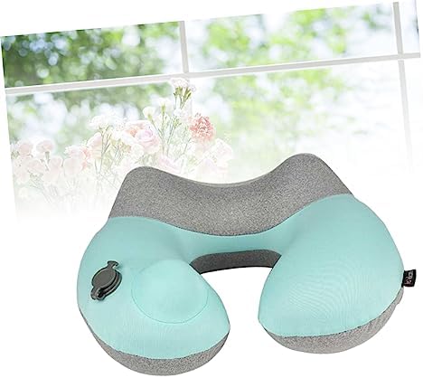 IMIKEYA Flatable Travel Pillow Compact Lightweight Neck Support for Travel and Comfort