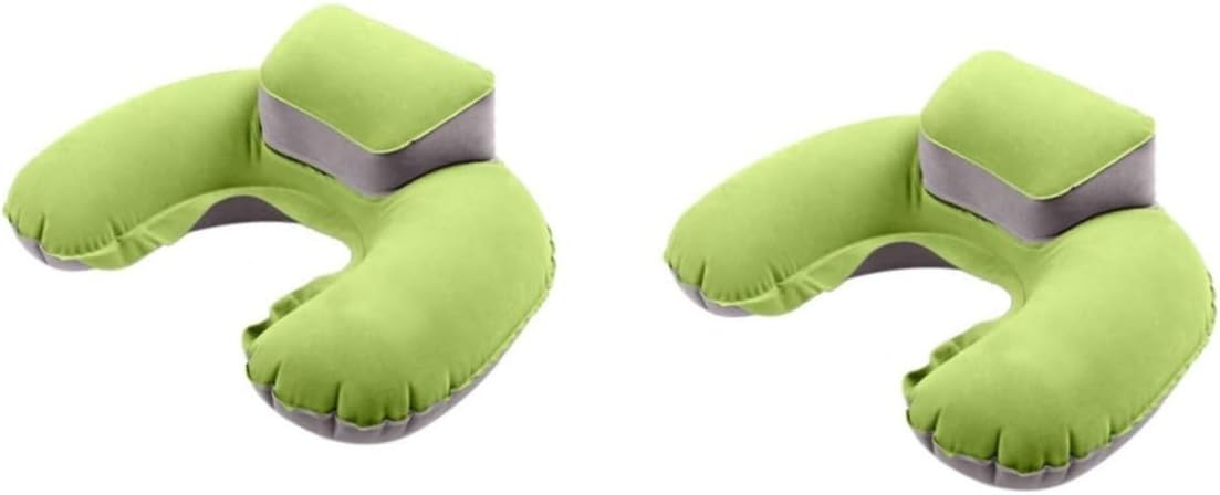 DECHOUS 2-Piece Inflatable Travel Pillow Ergonomic Neck Support for Outdoor Adventures Office Use and Transportation