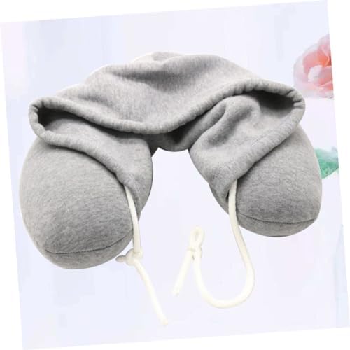 Holidoyo Travel Neck Pillow with Hood U-Shaped Design