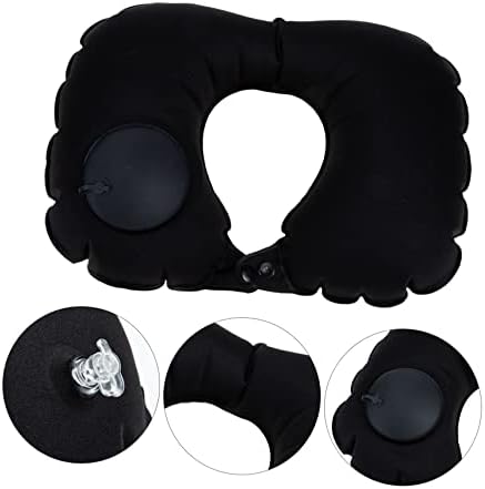 Healifty Comfortable Inflatable Neck Pillow for Travel Car Plane Home Use