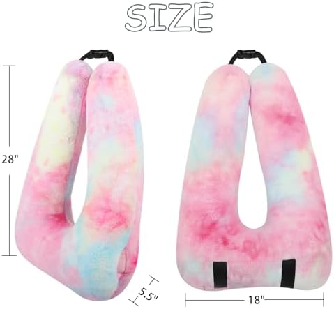 Kids Travel Pillow - Rainbow Pink