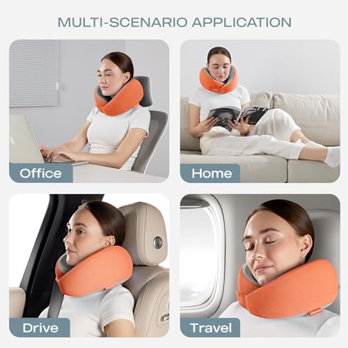 Skechers Memory Foam Travel Pillow Orange