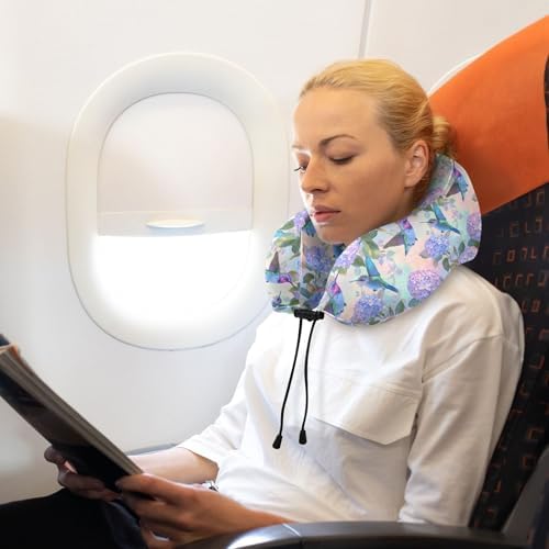 ALAZA Memory Foam Travel Neck Pillow - Washable Portable Memory Support for Airplanes Camping More