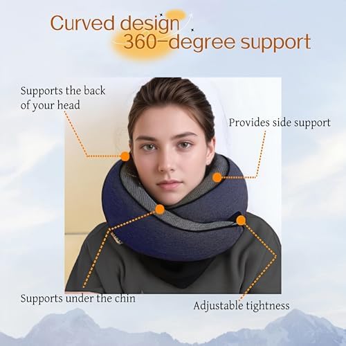 Memory Foam Comfort Neck Pillow for Travelers and Office Use